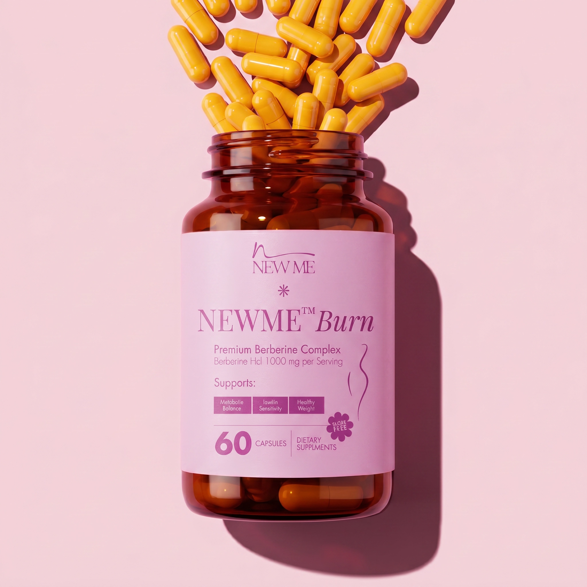 NEWME Burn berberine bottle with capsules